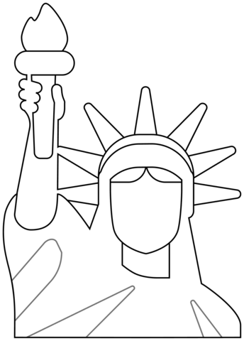 Statue Of Liberty Emoji Coloring Page